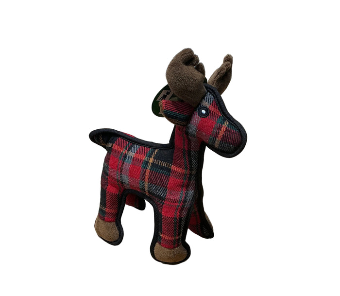 Reindeer plaid plush holiday toy