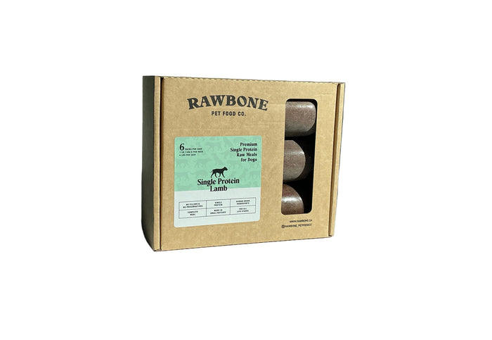 Rawbone Single Protein Lamb Frozen Raw Dog Food – 6 lb