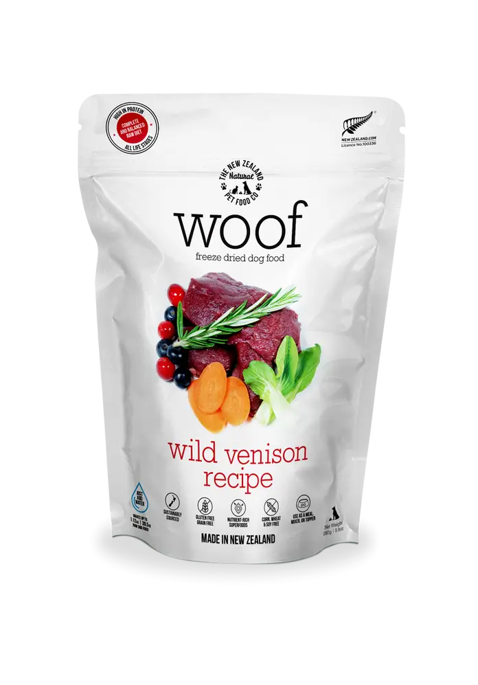 woof freeze dried venison