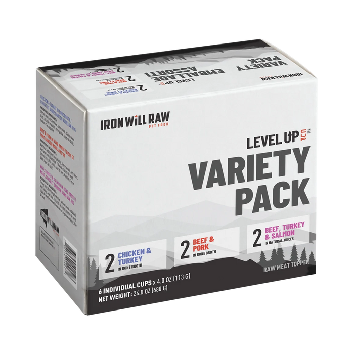Iron Will Raw Level Up Topper Cups Variety Pack – 24 oz