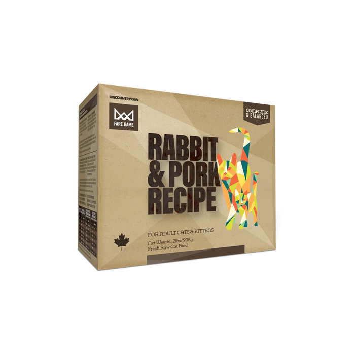 fare game rabbit with pork for cats