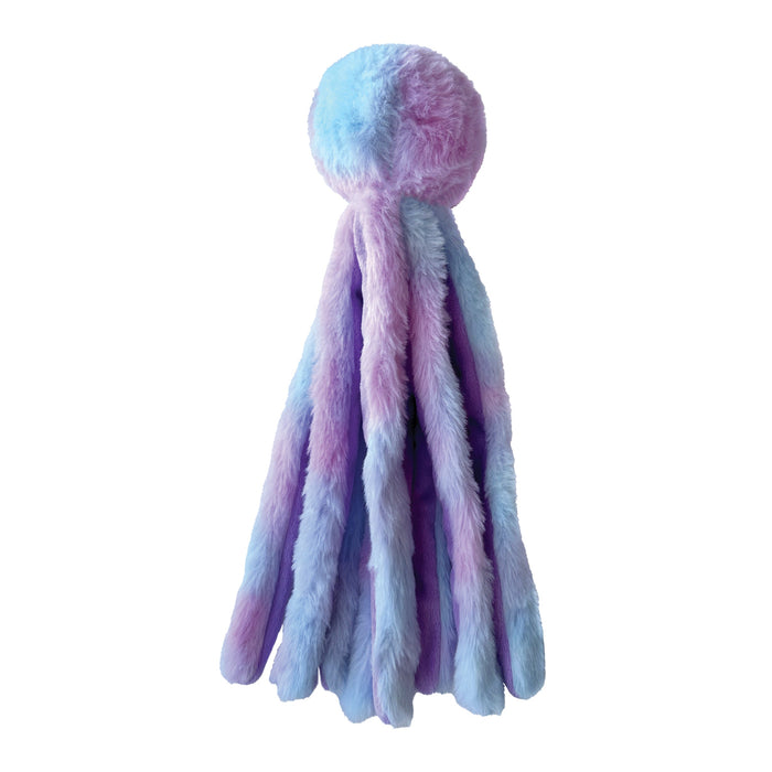 FouFit Fuzzy Wuzzy Octopus large 16.5-inch dog toy in Pink/Purple