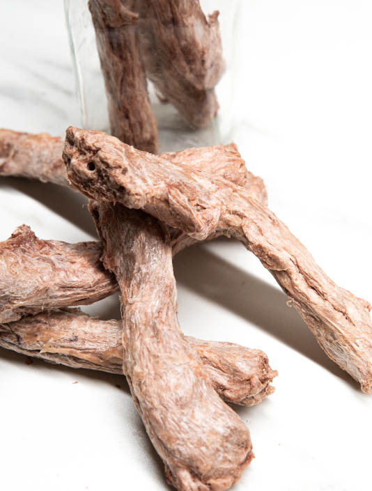 Doggo Hearts freeze-dried duck necks — product example; sold singly