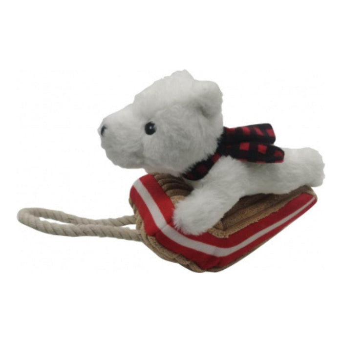 Tall Tails 8” polar bear sled toy