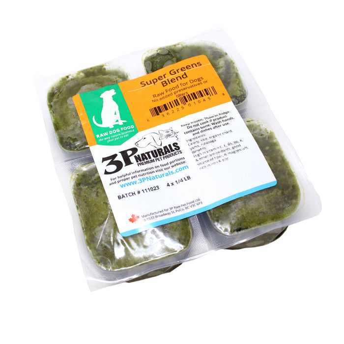 supergreens veg blend raw food for dogs