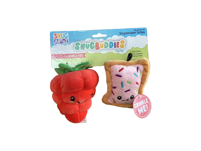 Snugarooz Berry & Tart Plush Dog Toys – 2-Pack
