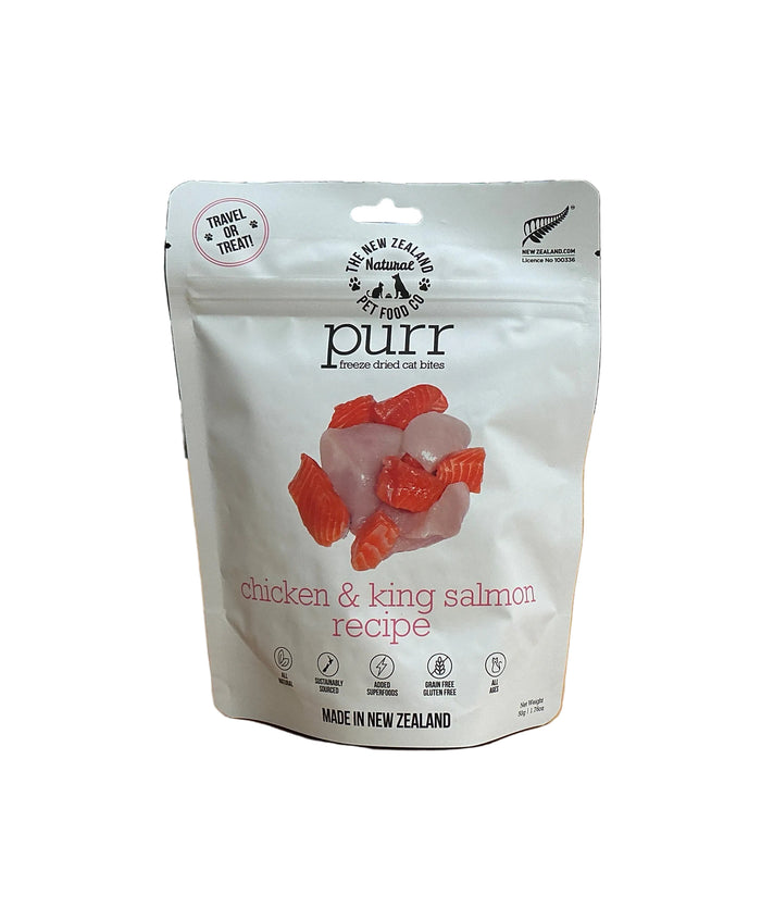 meow freeze dried chicken & salmon