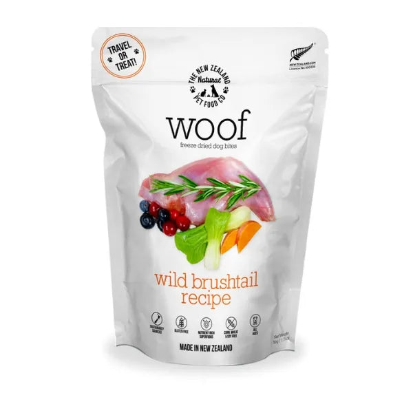 woof freeze dried brushtail