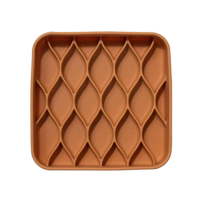 Argyle slow feeder bowl - nutmeg
