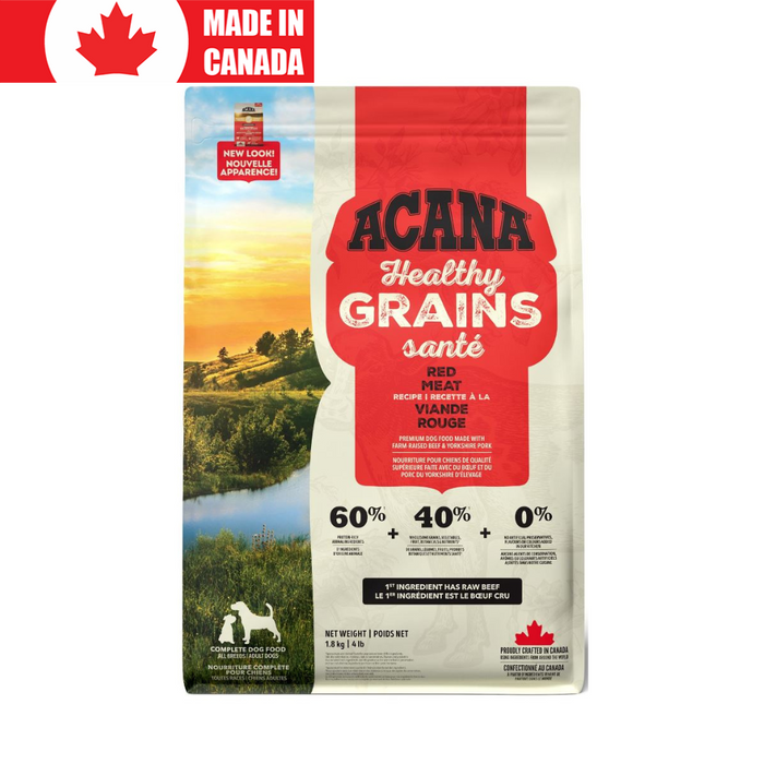 Acana Healthy Grains Red Meat — one of the available recipe options